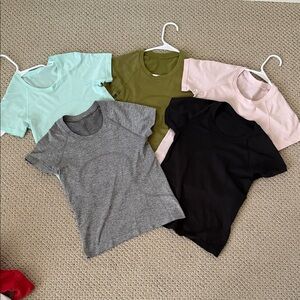 Lot of Lululemon Swiftly Tech Short Sleeve Shirt 2.0 Waist Length Size 2